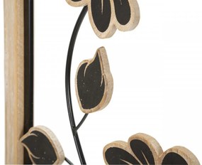 Decoratiune de perete maro / neagra din metal / lemn, 30 x 2,5 x 60 cm, Girish-B Mauro Ferreti