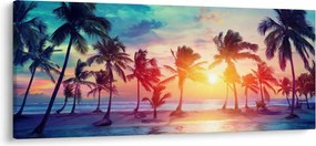 Tablou - Apus de soare tropical (120x50 cm)