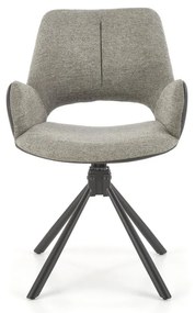 Scaun de bucaterie Lynch, gri/negru