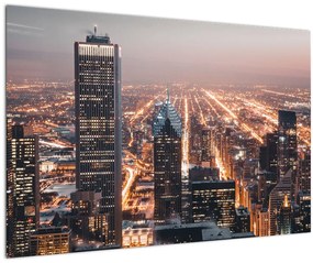 Tabloul cu metropolă luminată (90x60 cm)