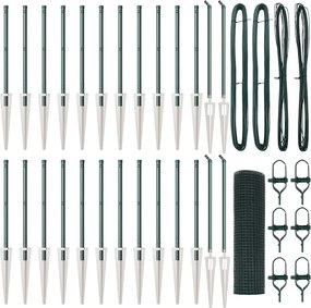 vidaXL Stâlp de gard. Verde 50 x 0,5 m (plasă de 16 x 16 mm)