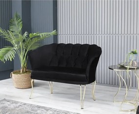 Canapea 2 locuri  Viena ,negru auriu