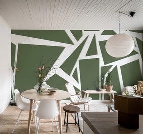 Fototapet, Bold Mosaic, Moss Green, Rebel Walls