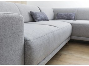 Colțar gri deschis extensibil/cu spațiu de depozitare (cu colț pe partea dreaptă/în formă de ”L”) Classy Sophie – Miuform