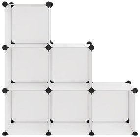 Organizator cub de depozitare, 6 cuburi, transparent, PP 1, Transparent, 94.5 x 31.5 x 93 cm, 94.5 x 31.5 x 93 cm, Transparent