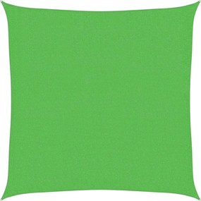 vidaXL Pânză parasolar, verde deschis, 2,5x2,5 m, HDPE, 160 g/m²