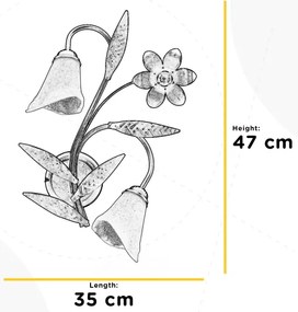 Aplică ONLI ALGA 2xE14/6W/230V bronz