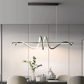 Lustra LED Cu Telecomanda, Elit's, Helix 01 Bk, 80w