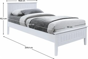 Pat, alb, 90x200, MIDEA