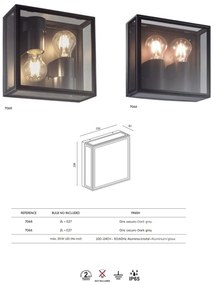 Aplica de perete iluminat exterior IP65 VERBIER