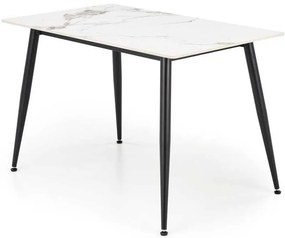 Masă de bucătărie Webster 120 cm, marmură / negru