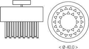 Brilagi - Plafonieră VERVE 4xE14/40W/230V Ø 40 cm neagră