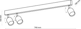 Spot LED TOP 3xGU10/10W/230V negru