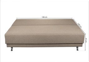 Canapea extensibila Roma Lux Beige 205x90x86 cm + lada de depozitare, bej