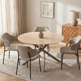 Masa rotunda cu blat din ceramica ALPINE 120cm