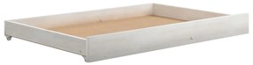 Pat de zi cu sertare, alb, 90x200 cm, lemn masiv de pin
