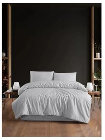 Lenjerie de pat gri deschis pentru pat dublu/canapea extinsă cu cearceaf inclus/cu 4 piese 200x220 cm – Mila Home