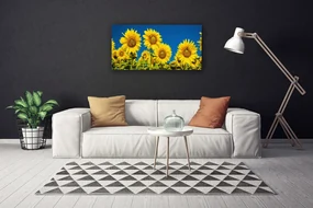 Tablou pe panza canvas Floarea soarelui Floral Galben Verde