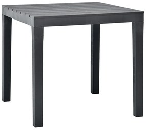 vidaXL Masă de grădină, antracit, 78 x 78 x 72 cm, plastic