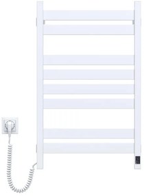 Radiator de baie tip scară LARGO, cu termostat, 432W/230V, 80,6 cm, IP44, alb, montare pe partea stângă