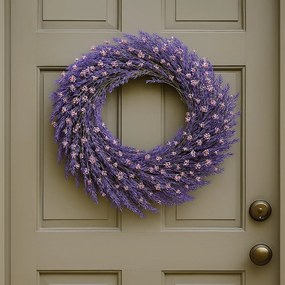 Ghirlanda artificială Lavandă, diametru 65 cm