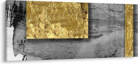 Tablou - Pătrate de aur N⁰2 (120x50 cm)