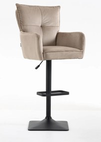HR250KW Scaun Catifea Latte Bază Neagră