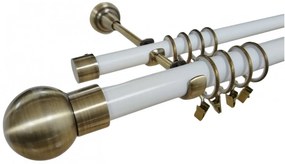 Galerie dubla KULA - 25/19 - alb/aur antic (Alege marime: 320 cm)
