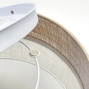 Plafonieră SIRJA DOUBLE BOHO, 2xE14/15W/230V, Ø 35 cm, bej/alb