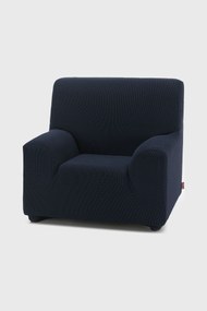 Husă fotoliu Milos albastru închis bleumarin 70-100 cm