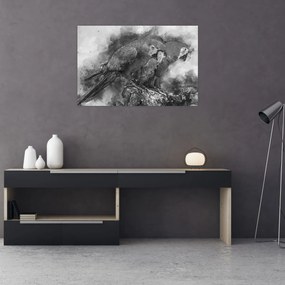 Tablou - Acuarelă papagali (90x60 cm)