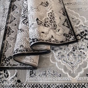 Covor negru elegant în stil vintage Lăţime: 80 cm | Lungime: 150 cm