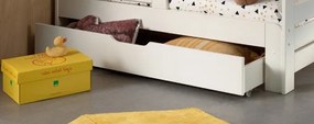 Sertar Pat Jumper 90x200 cm, pentru Copii, Alb – Vipack