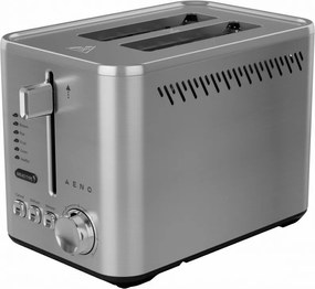 Prajitor de paine AENO ATS0003, 950 W, 6 tipuri de paine, 7 trepte de prajire, Preincalzire, Dezghetare, LED, Otel inoxidabil