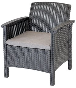 Set mobilier de grădină Venus IV cu 6 locuri, grafit