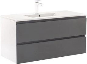 Vario Pull 100 dulap de bază cu chiuvetă alb-antracit