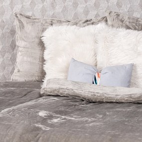 Lenjerie de pat din microflanel 4Home gri, 160 x 200 cm, 70 x 80 cm