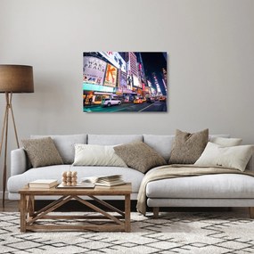 Tablou pe sticlă - New York Theather District (70x50 cm)