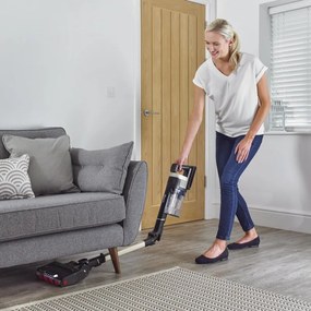 Aspirator vertical Shark Stratos True Pet Flexology IZ400EUT, 309W, 0.7L, 60 min autonomie, Clean Sense IQ, Pet Pro, LED, Powerfins, Gri inchis/Crem