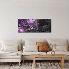 Tablou - copaci violeți (120x50 cm)