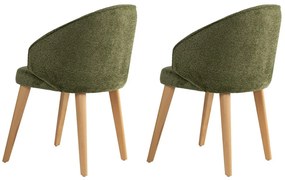 Set de scaune de sufragerie Bentley Green andLight Oak, 2 buc.