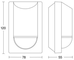 Steinel 034702 - Senzor de mișcare de exterior ECO IP54 negru