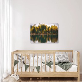 Tablou cu lac de pădure (70x50 cm)