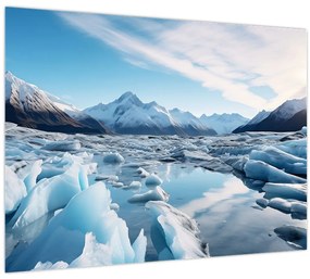 Tablou pe sticlă - Formațiuni glaciare (70x50 cm)