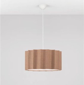 Lustra suspendata cu abajur cafeniu Alve