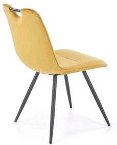 Scaun K521 velvet mustariu