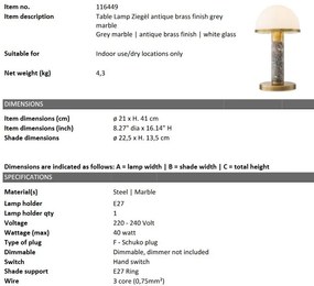 Veioza, Lampa de masa decorativa design LUX Ziegel