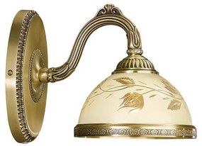 Aplica de perete din alama cu sticla decorata design italian I 6208
