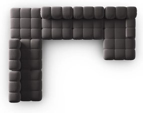 Canapea gri închis cu tapițerie din catifea 379 cm Bellis – Micadoni Home