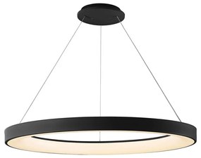 Lustra LED cu telecomanda design circular NISEKO II Black 90cm